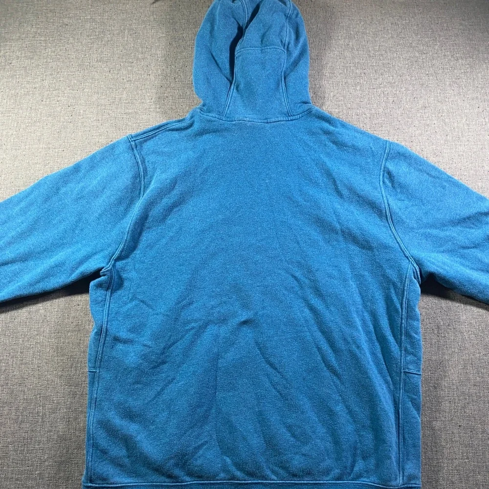 Nike Men's Blue Hoodie Pullover Athletic Stone Swoosh Logo Cotton Blend‎ Size L